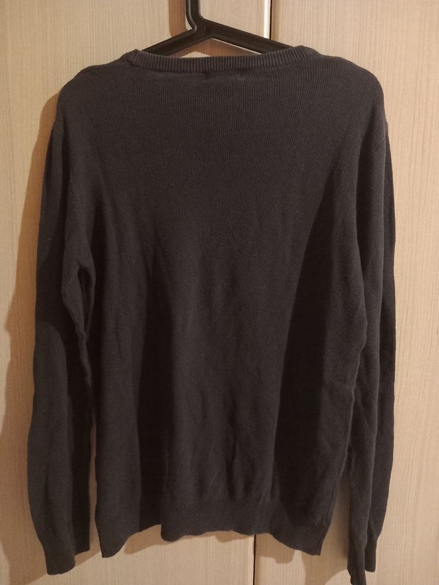 Maglione leggero Cotton and Silk blu uomo maschile