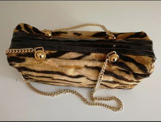 Borsa vintage a animalier con catena