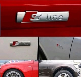 1 Emblema metálico adhesivo,logo SLine para Audi.