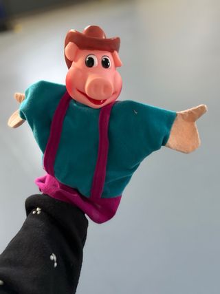 Marionetas los tres cerditos y el lobo