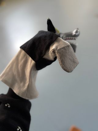 Marionetas los tres cerditos y el lobo