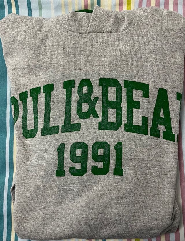 Felpa grigia Pull and Bear