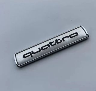 1 Emblema adhesivo con logo Quattro de Audi.