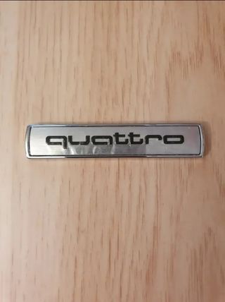 1 Emblema adhesivo con logo Quattro de Audi.