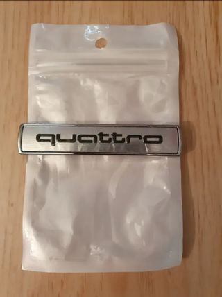 1 Emblema adhesivo con logo Quattro de Audi.