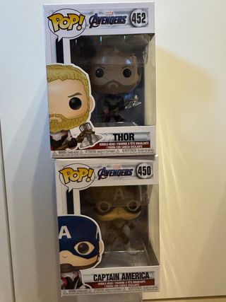 Funko pop marvel. Thor y captain america
