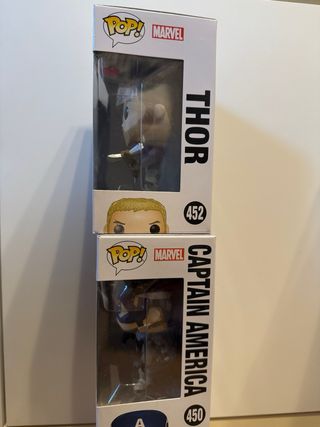 Funko pop marvel. Thor y captain america