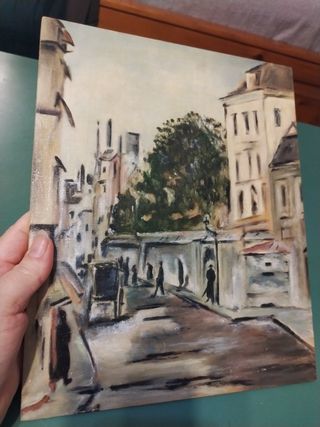 Quadro dipinto su compensato
