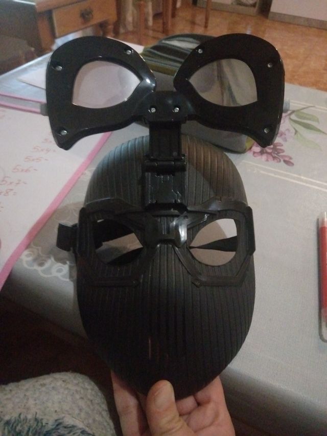 Disfraz mascara Spiderman negro
