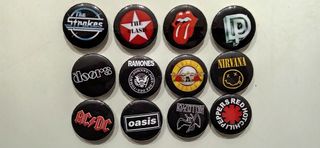 Logos grupos rock míticos chapas