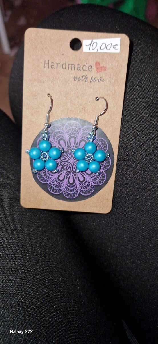 Orecchini fatti a mano con perle Swarosk