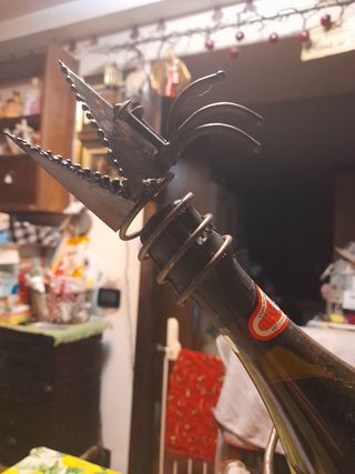 Porta bottiglia in ferro