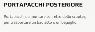 Porta bauletto Originale Yamaha Trici
