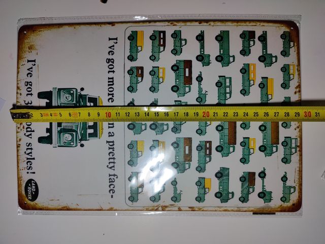 Cartel chapa carrocerías Land Rover