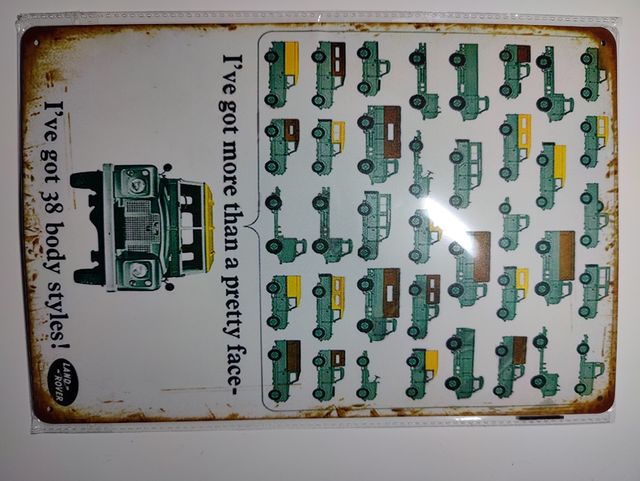 Cartel chapa carrocerías Land Rover