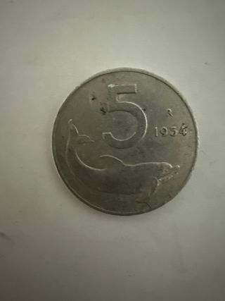 Monete 5 Lire del 1954