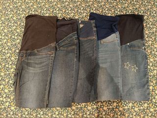 LOTE 5 vaqueros premama, talla M