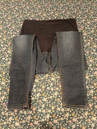 LOTE 5 vaqueros premama, talla M