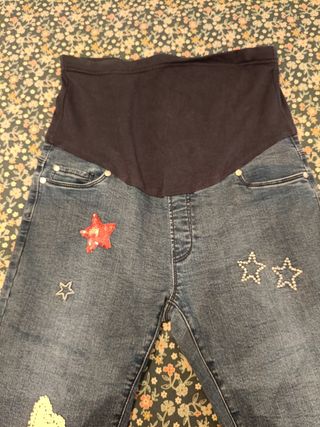LOTE 5 vaqueros premama, talla M