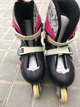 Patines línea niña talla 32 33 34 & protecciones