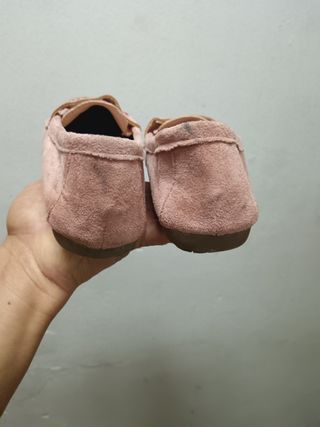 Mocasines de piel rosa de mujer