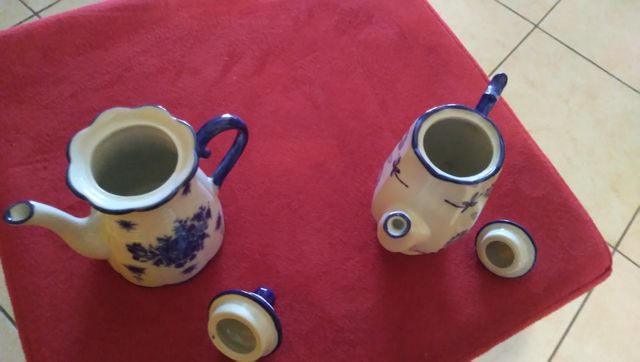 Set teiera lattiera in porcellana