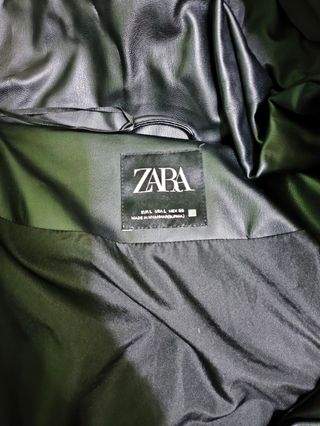 Plumífero de cuero zara