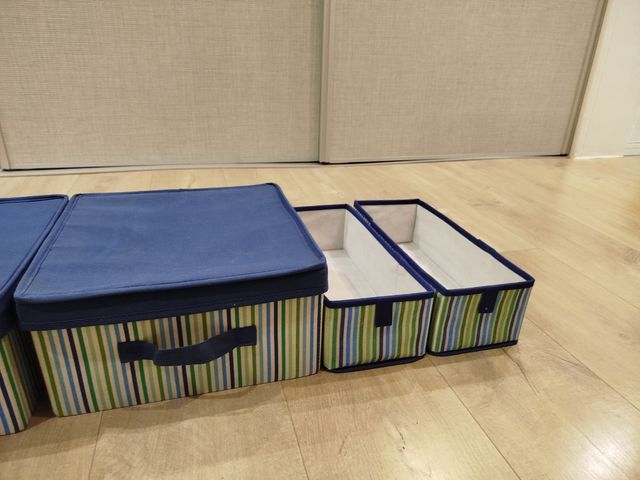 6 cajas plegables de tela para almacenaje