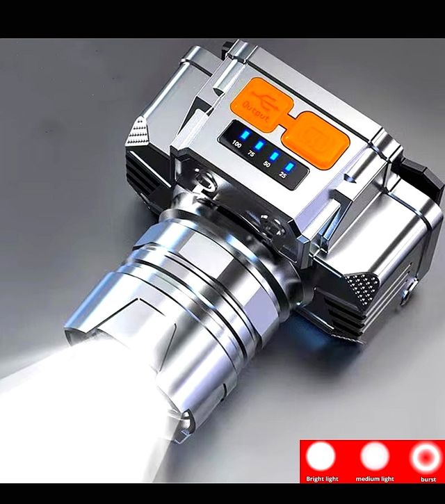 Linterna Led de cabeza recargable.