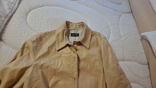 Chaqueta mujer piel beigue Pepe Nieto.