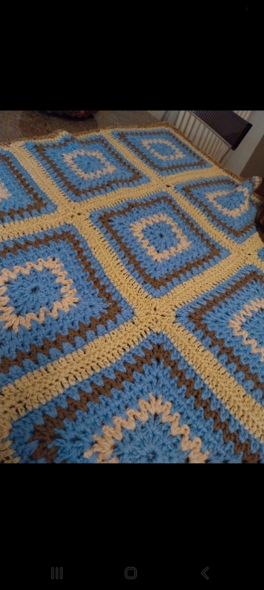 Coperta crochet uncinetto a mano