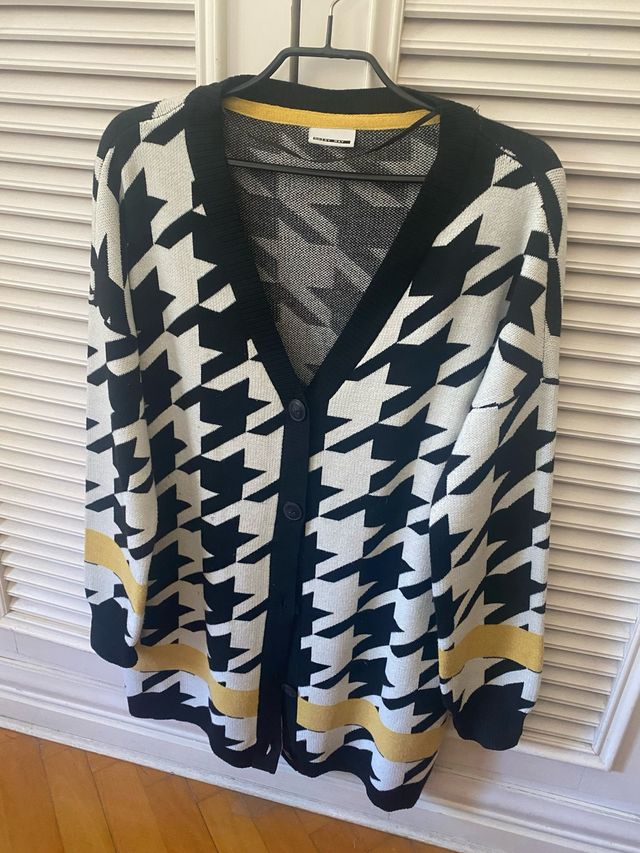 Rebeca pata de gallo de lana