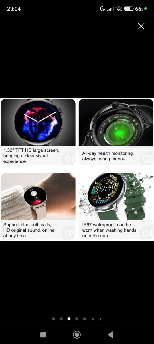 Reloj Smartwatch I39H plata/blanco NUEVO