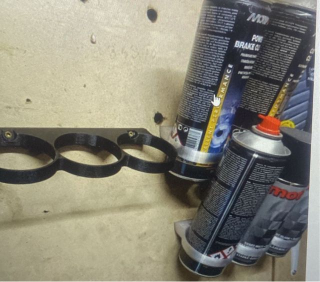 Soporte pared para botes de pintura impreso 3d