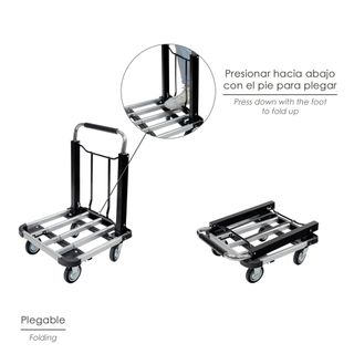 Carretilla Plegable Aluminio / Acero Con Plataform