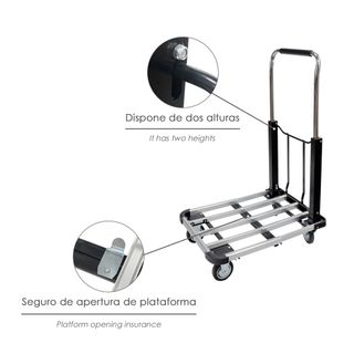 Carretilla Plegable Aluminio / Acero Con Plataform