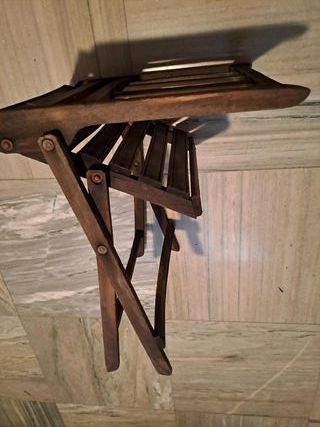 Silla DE DISEÑO de TECA plegable (DOBLE) rústica