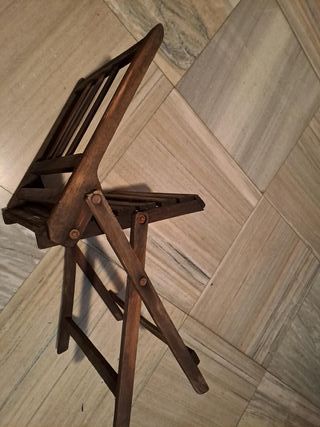 Silla DE DISEÑO de TECA plegable (DOBLE) rústica