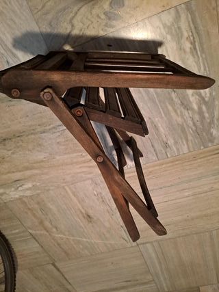Silla DE DISEÑO de TECA plegable (DOBLE) rústica