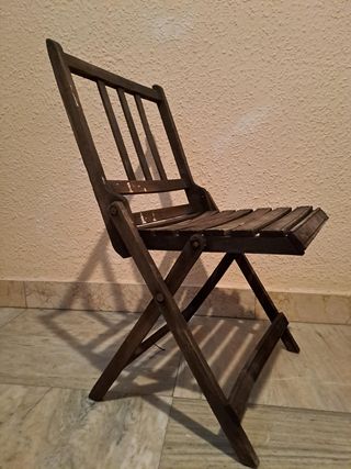 Silla DE DISEÑO de TECA plegable (DOBLE) rústica