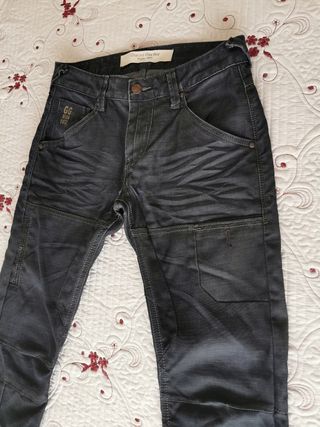 Pantalón Largo Vaquero Negro One two One two
