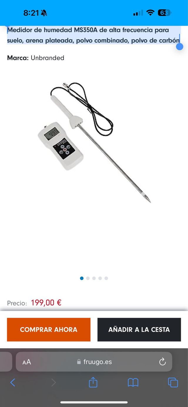 Medidor de humedad MS350A de alta frecuencia