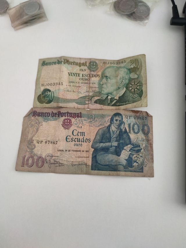 Billetes escudos Portugal