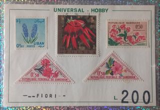 Francobolli tema fiori