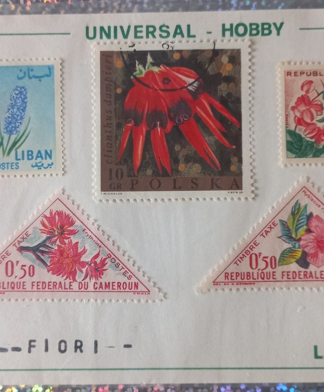 Francobolli tema fiori