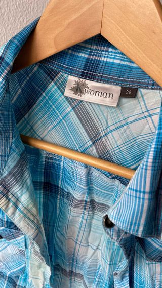 Camisa cuadros azul