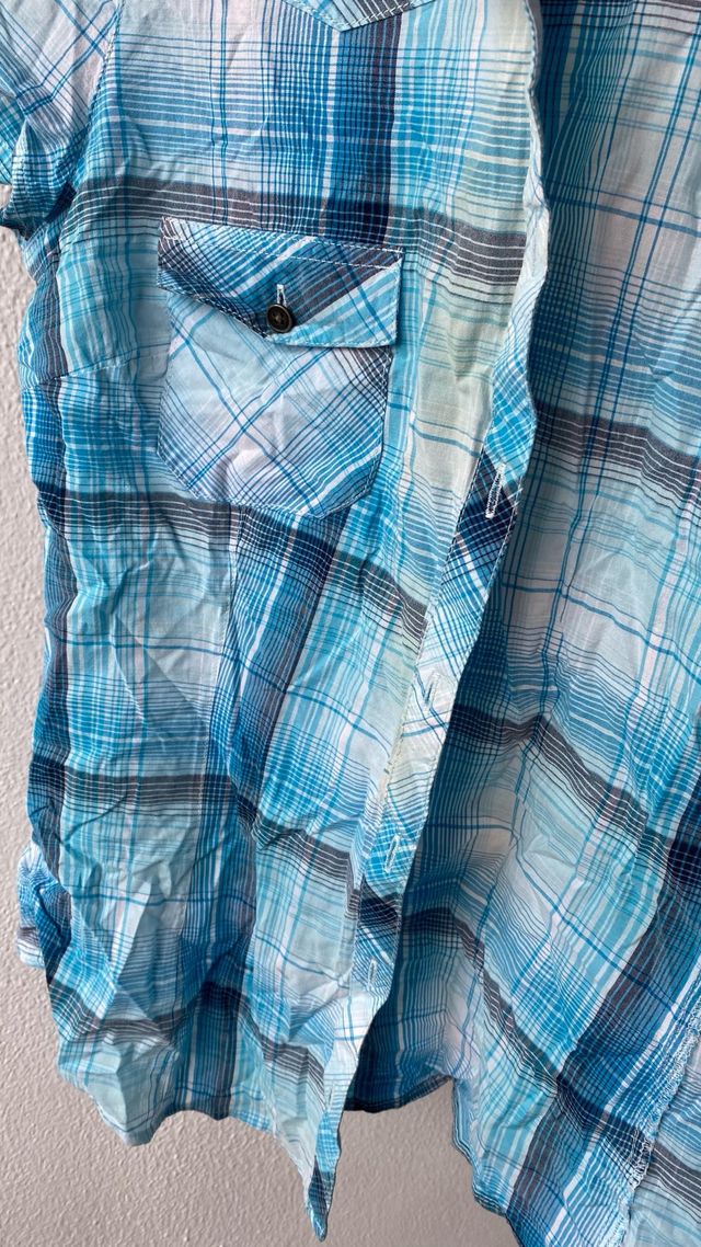 Camisa cuadros azul
