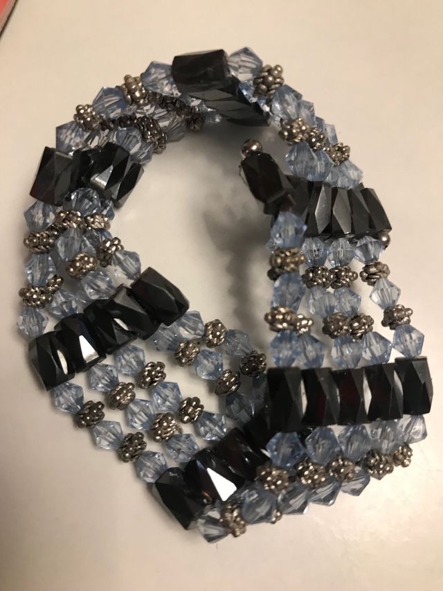 Collar o pulsera de cristal tallado imantada