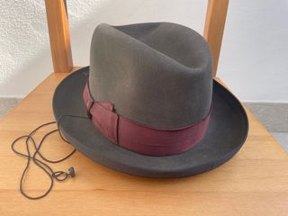 Cappello Borsalino originale feltro grigio fascia