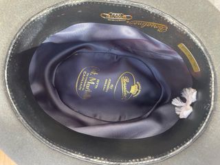 Cappello Borsalino originale feltro grigio fascia